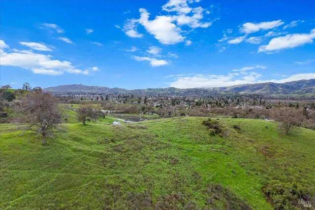 a view of city and mountain