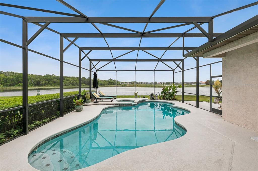 1652 Cherry Ridge Drive Lake Mary, FL 32746 - Photo 37 of 62 a view of a swimming pool with a porch