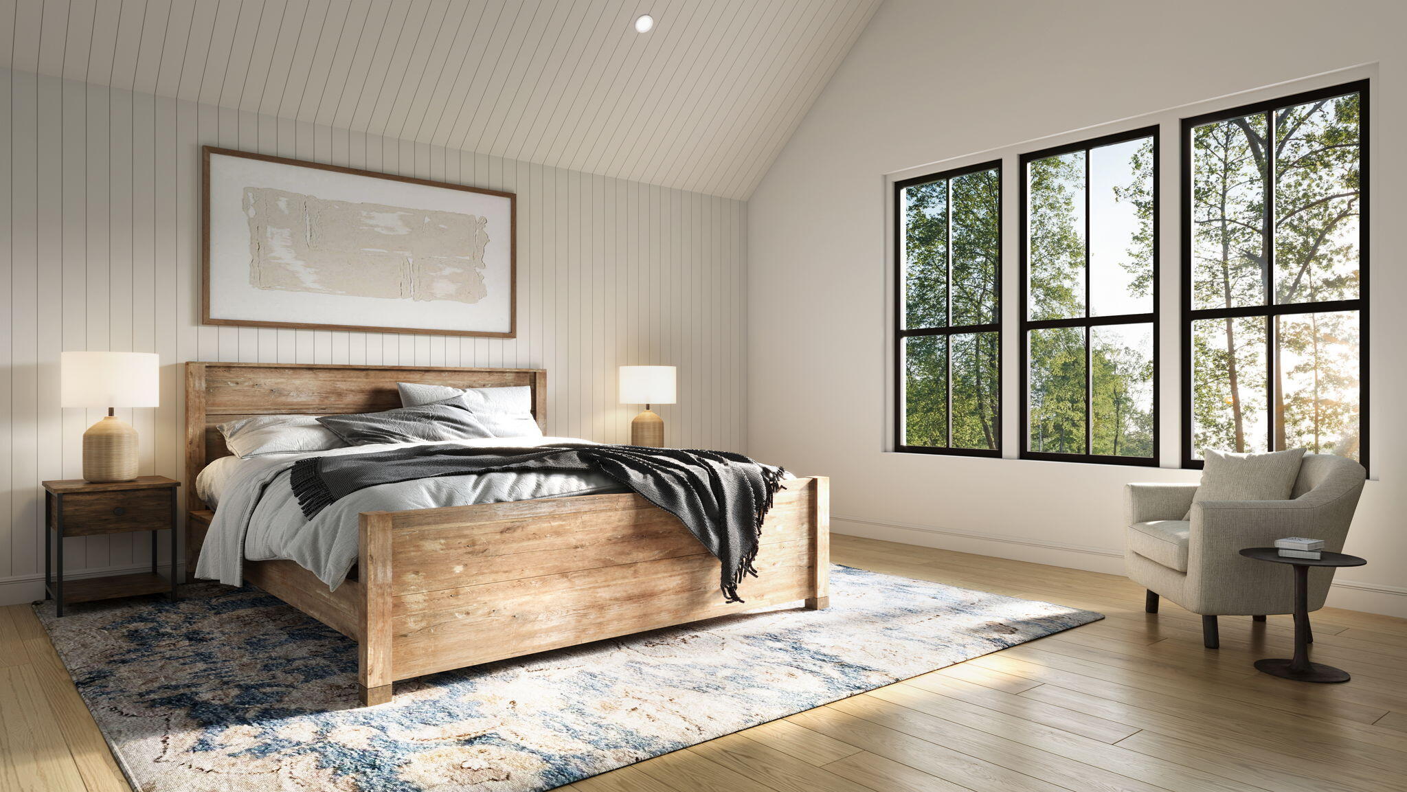 386 Ridgewalk Circle, Unit LOT 45 Santa Rosa Beach, FL 32459 - Photo 6 of 26 a bedroom with a bed and wooden floor