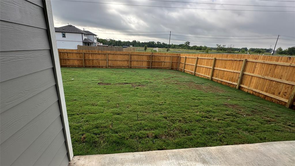 204 Inks Lane Kyle, TX 78640 - Photo 25 of 25 A spacious backyard with vibrant green grass, fully enclosed by a robust wood fence.