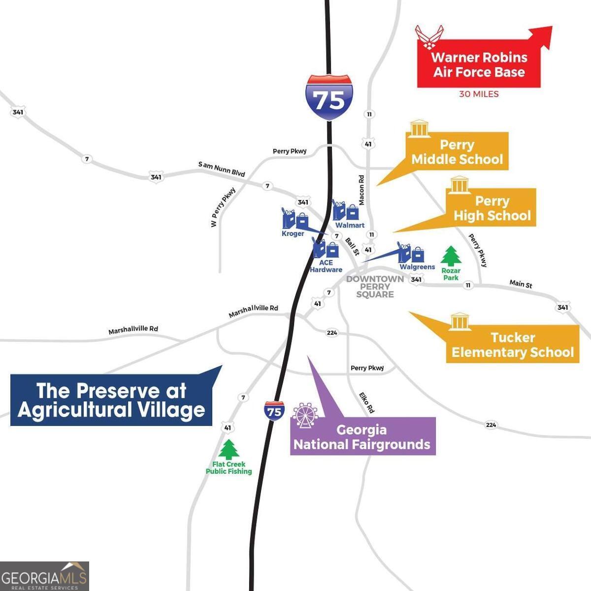 100 Planters Row Perry, GA 31069 - Photo 2 of 37 a sign that is on the wall with a street