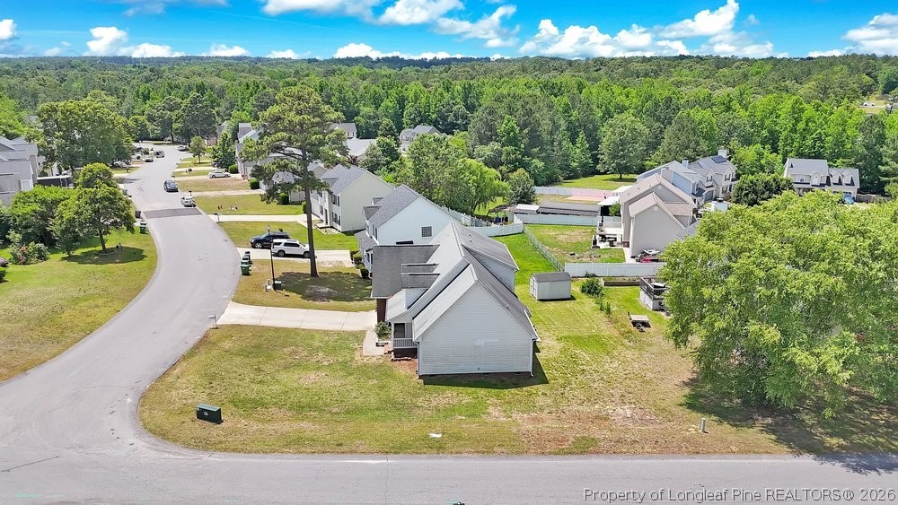 10 Pender Road Spring Lake, NC 28390 - Photo 32 of 35 an aerial view of a house with swimming pool and garden