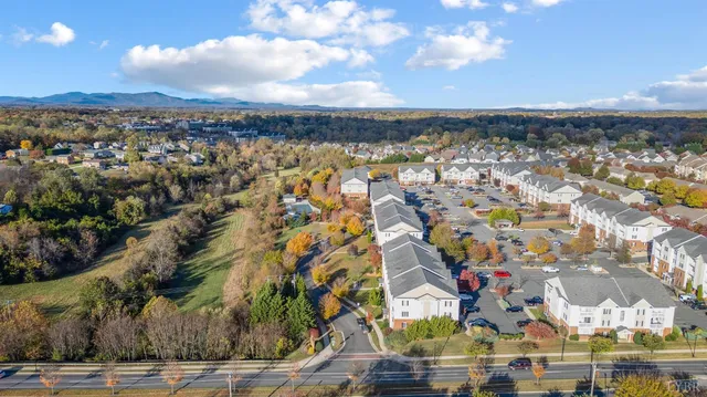 an aerial view of a city