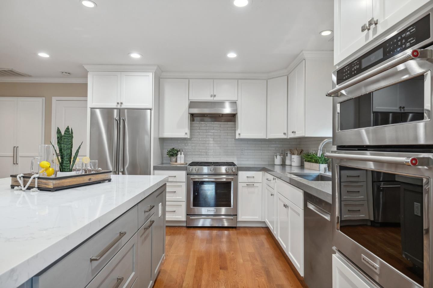 5236 Roxanne Drive San Jose, CA 95124 - Photo 12 of 35 a kitchen with refrigerator a stove and cabinets