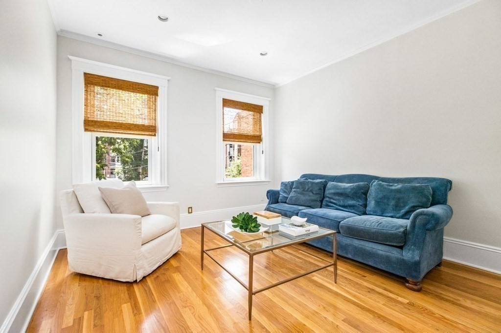 1 Clinton Path, Unit 2 Brookline, MA 02445 - Photo 18 of 28 a living room with furniture and a window