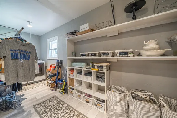 a view of storage and utility room