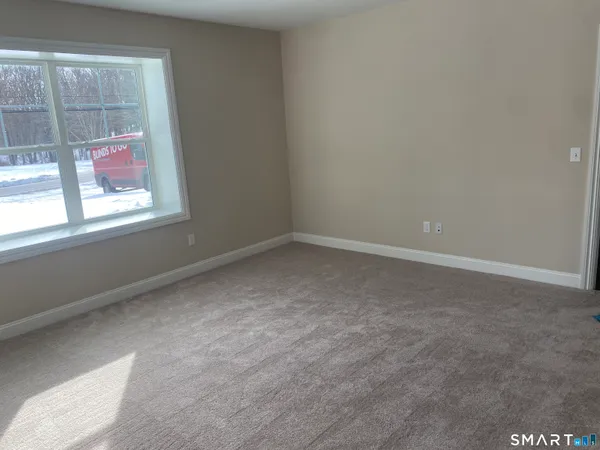 an empty room with a window