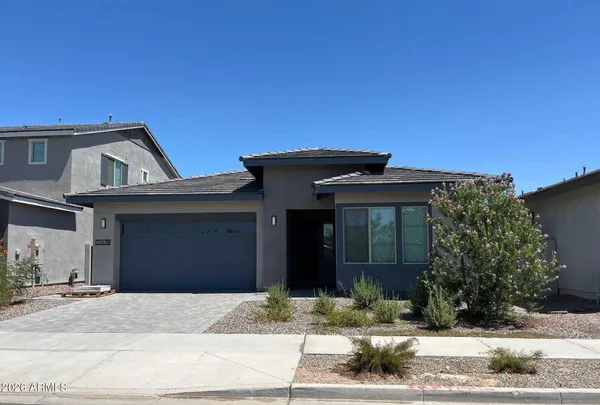 a front view of a house