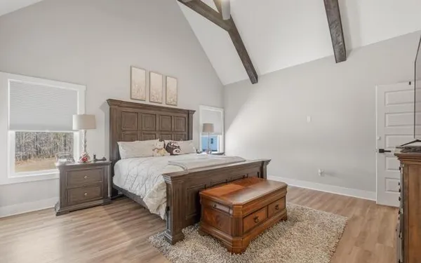 a bathroom with a bathtub and shower