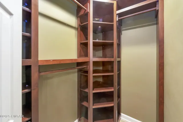 a view of a walk in closet
