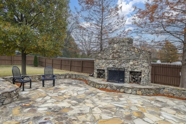 a view of outdoor space with seating area