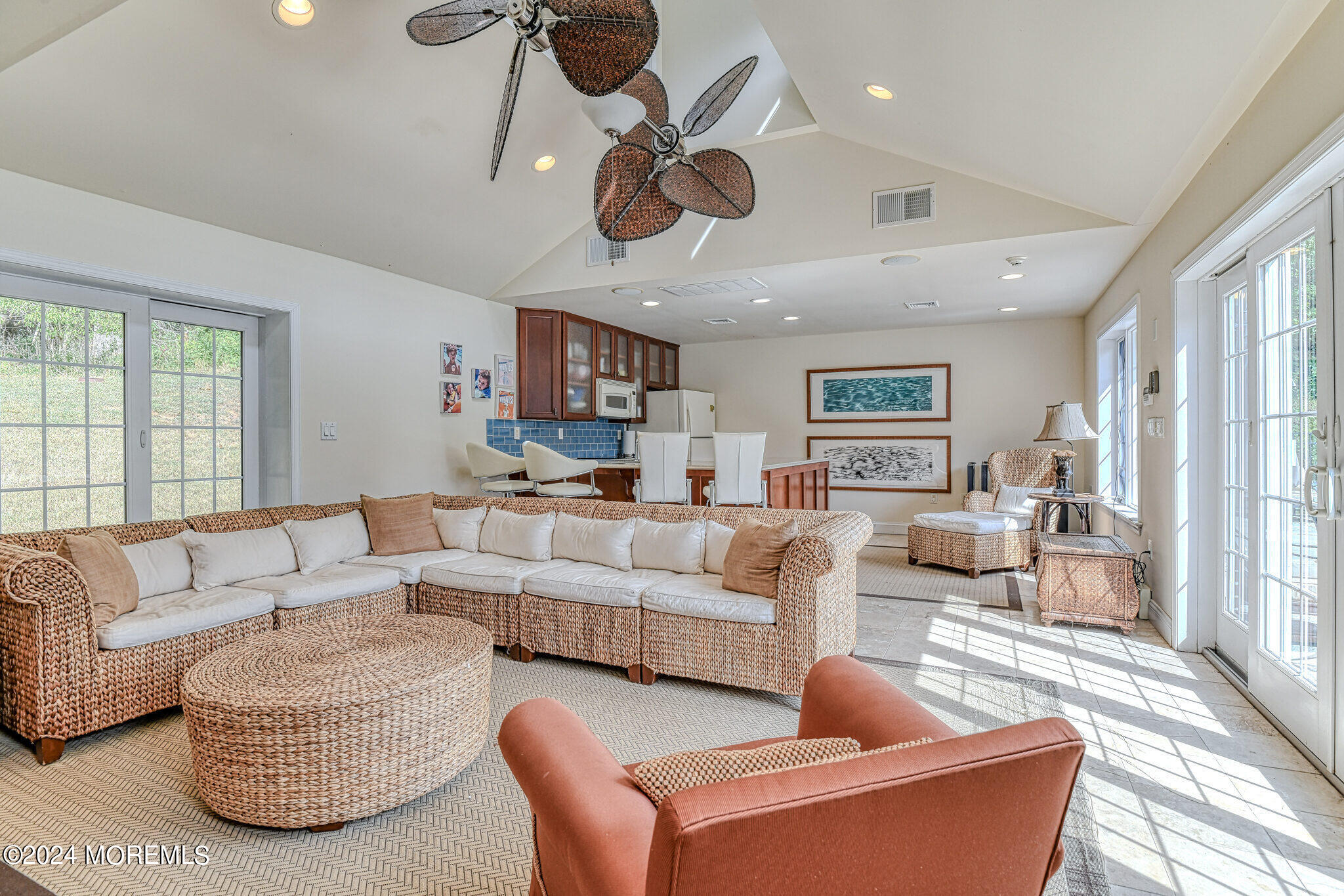 799 Navesink River Road Rumson, NJ 07760 - Photo 48 of 59 a living room with furniture kitchen view and a large window