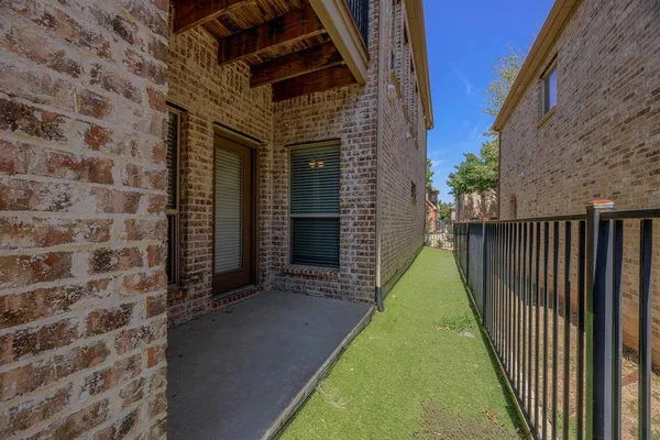 a front view of a house with an empty space