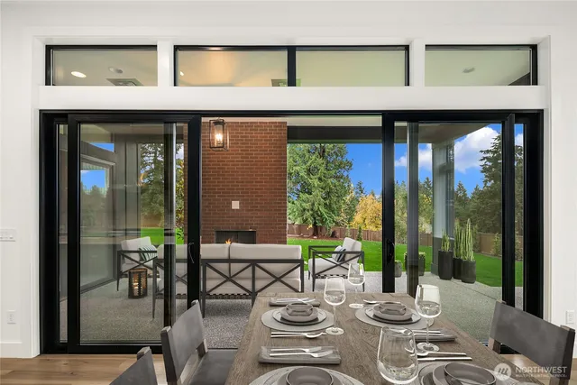 a outdoor living space with furniture