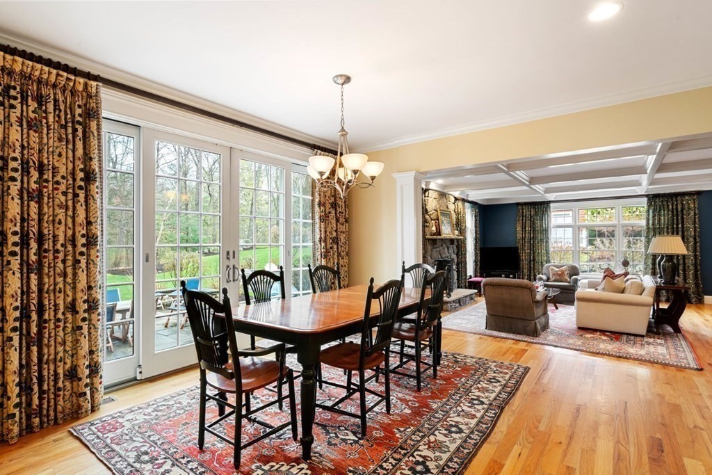 81 Pine Street Dover, MA 02030 - Photo 11 of 40 a dining room with furniture window and wooden floor