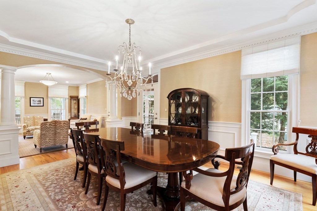 81 Pine Street Dover, MA 02030 - Photo 8 of 40 a view of a dining room with furniture window and outside view