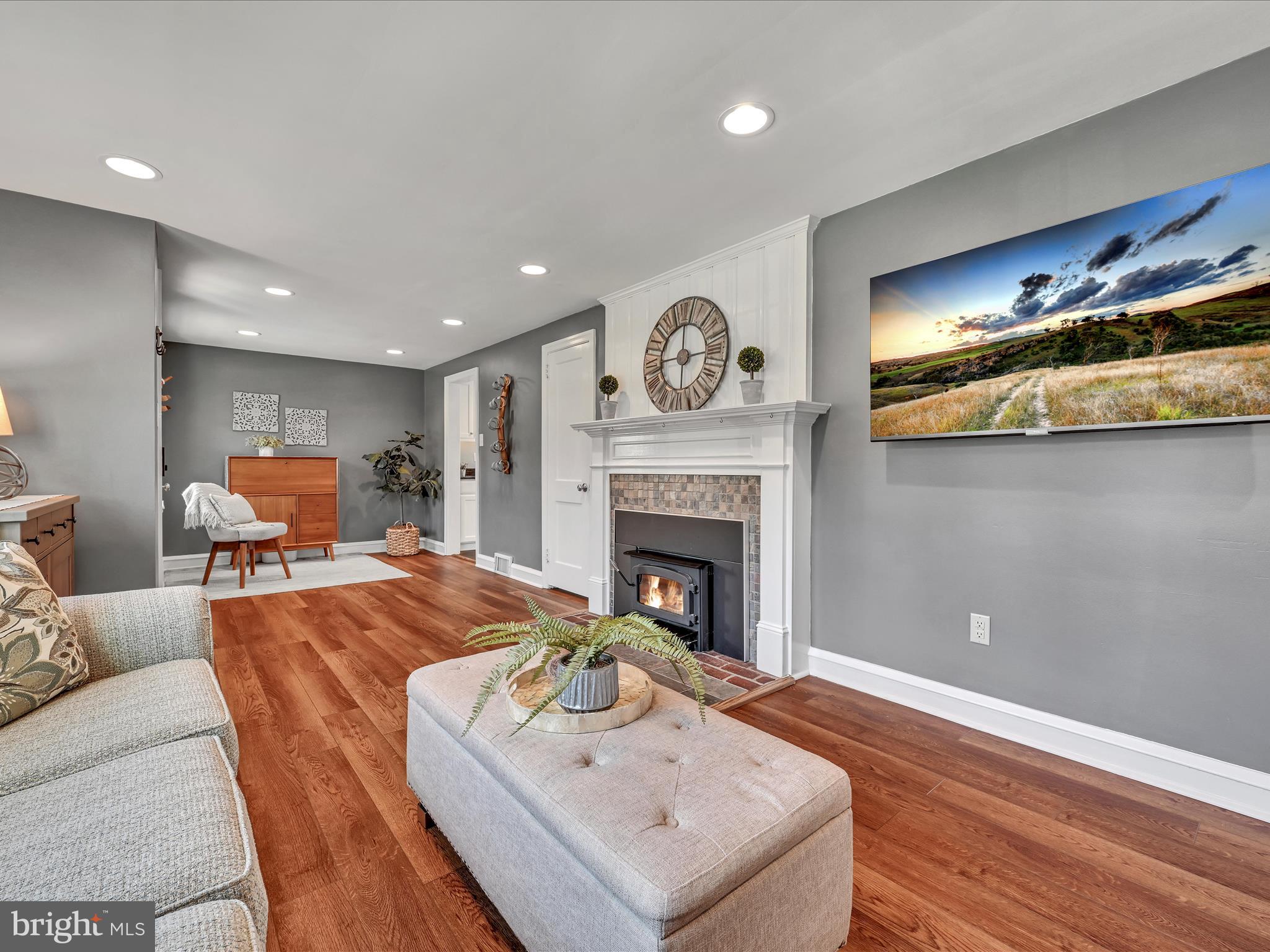 1027 Cardinal Road Audubon, PA 19403 - Photo 6 of 29 Living Room with Cozy Fireplace is a bonus!