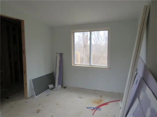 an empty room with a window