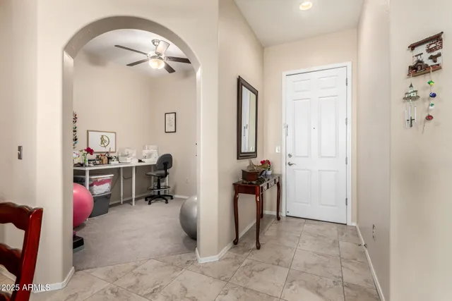 a view of a livingroom with furniture and a livingroom