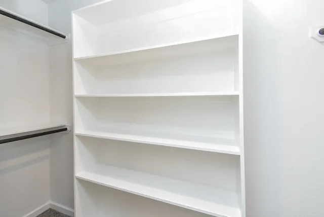 a close view of closet