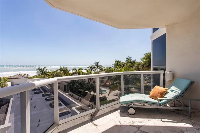 a view of roof deck with seating space