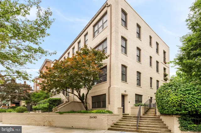 a front view of a building