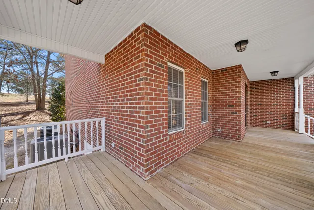 a view of a wooden deck