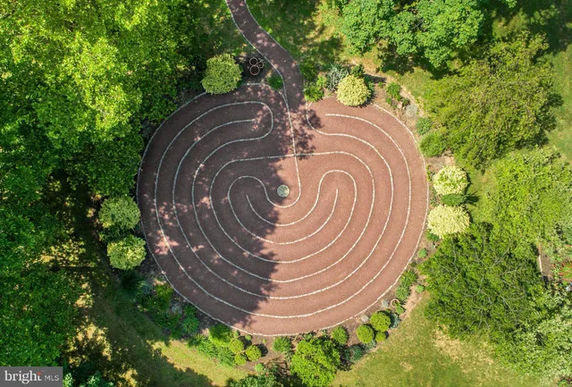 a view of a statue in a garden