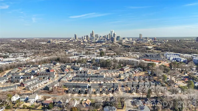 an aerial view of a city