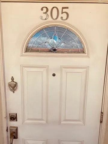 a close view of door lock