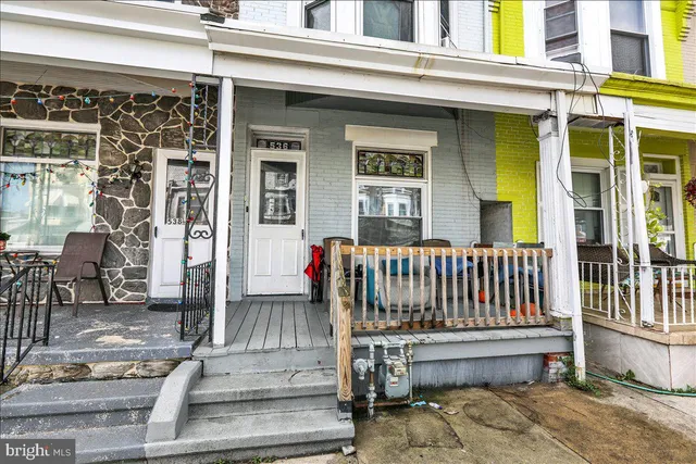 a view of a building with a window
