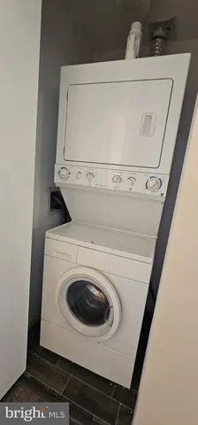 a close up view of washer and dryer