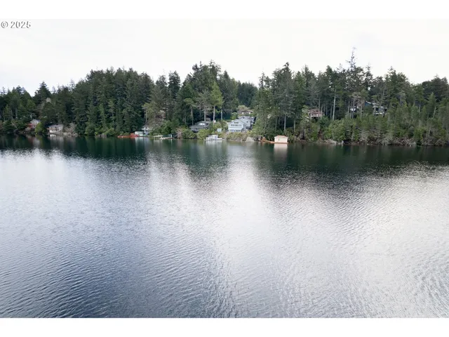 a view of a lake with outdoor space