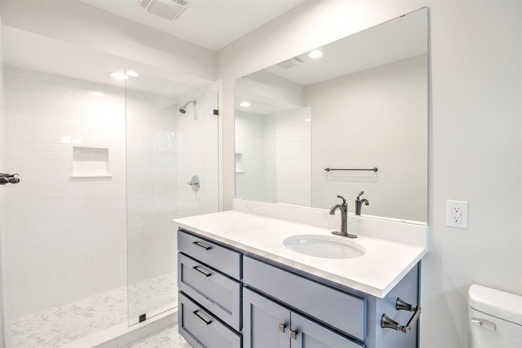 3700 Moseley Road Cross Roads, TX 76227 - Photo 28 of 38 Ensuite Bathroom, quartz counter tops, with walk in shower.