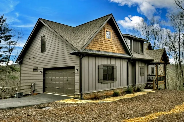 a front view of a house