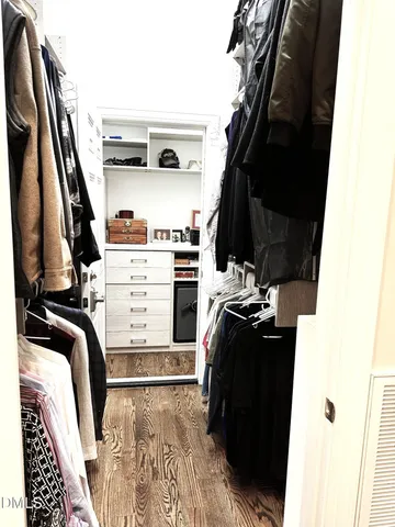 a close view of closet