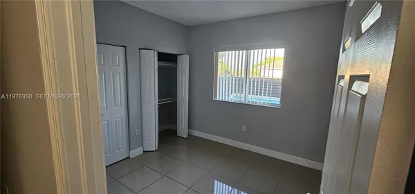 an empty room with a window