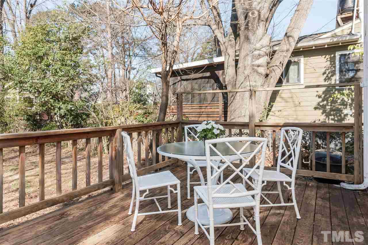 1507 Hanover Street Raleigh, NC 27608 - Photo 13 of 16 Nice large deck off the kitchen. Perfect for enjoying an afternoon with friends and family.