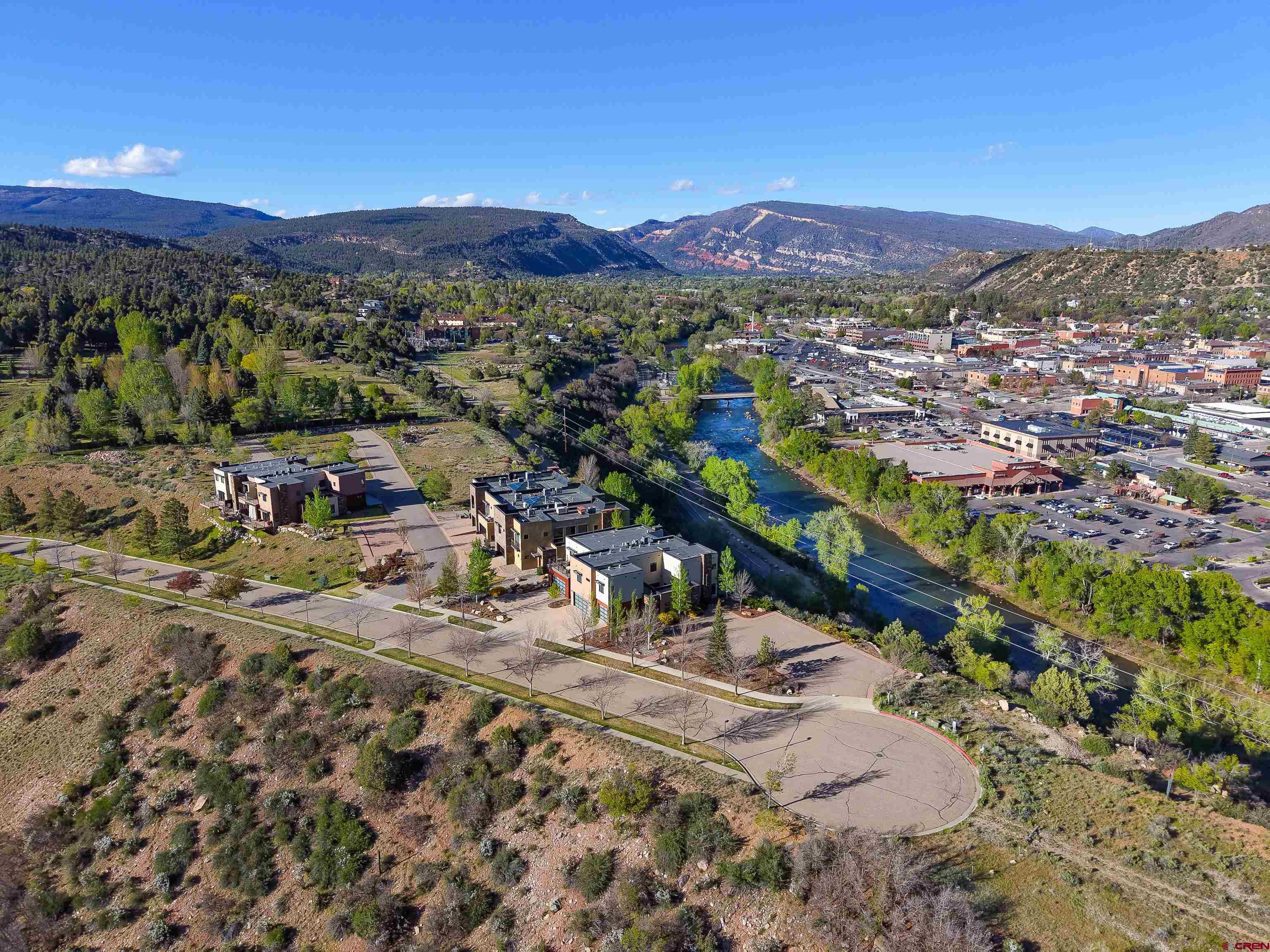 239 Rock Point Drive, Unit B Durango, CO 81301 - Photo 43 of 45 a view of a city with a mountain