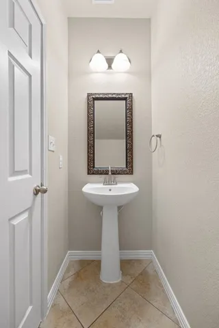 a view of a small space with a window