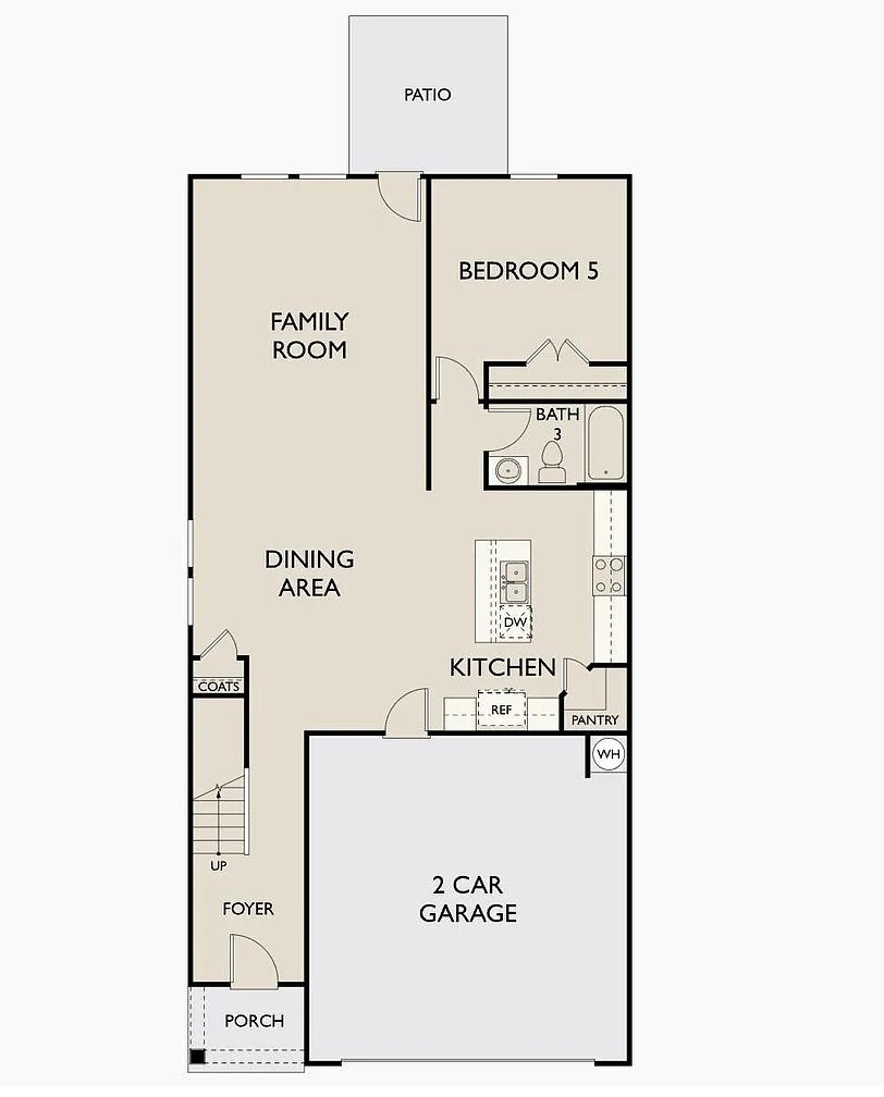 101 Aoudad Road Hutto, TX 78634 - Photo 38 of 39 A versatile floor plan presents an integrated kitchen, dining, and family area alongside a convenient ground-floor bedroom and patio access.
