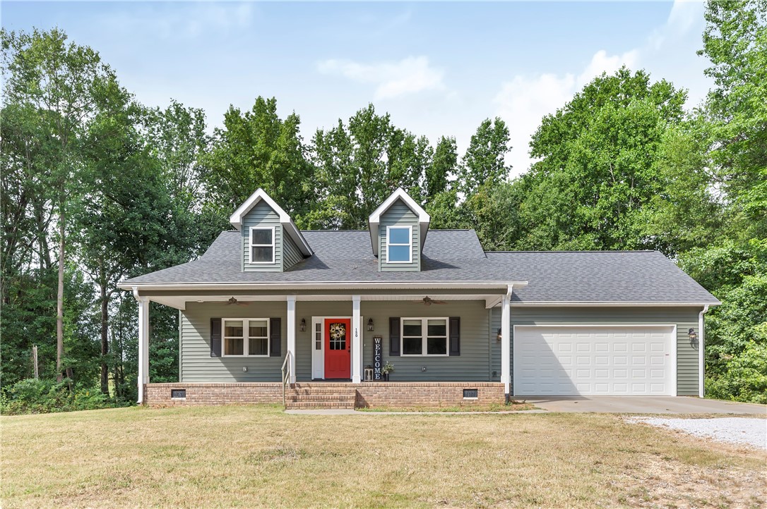 150 Osborne Road Townville, SC 29689 - Photo 1 of 50 Front View with covered porch and dual ceiling fan