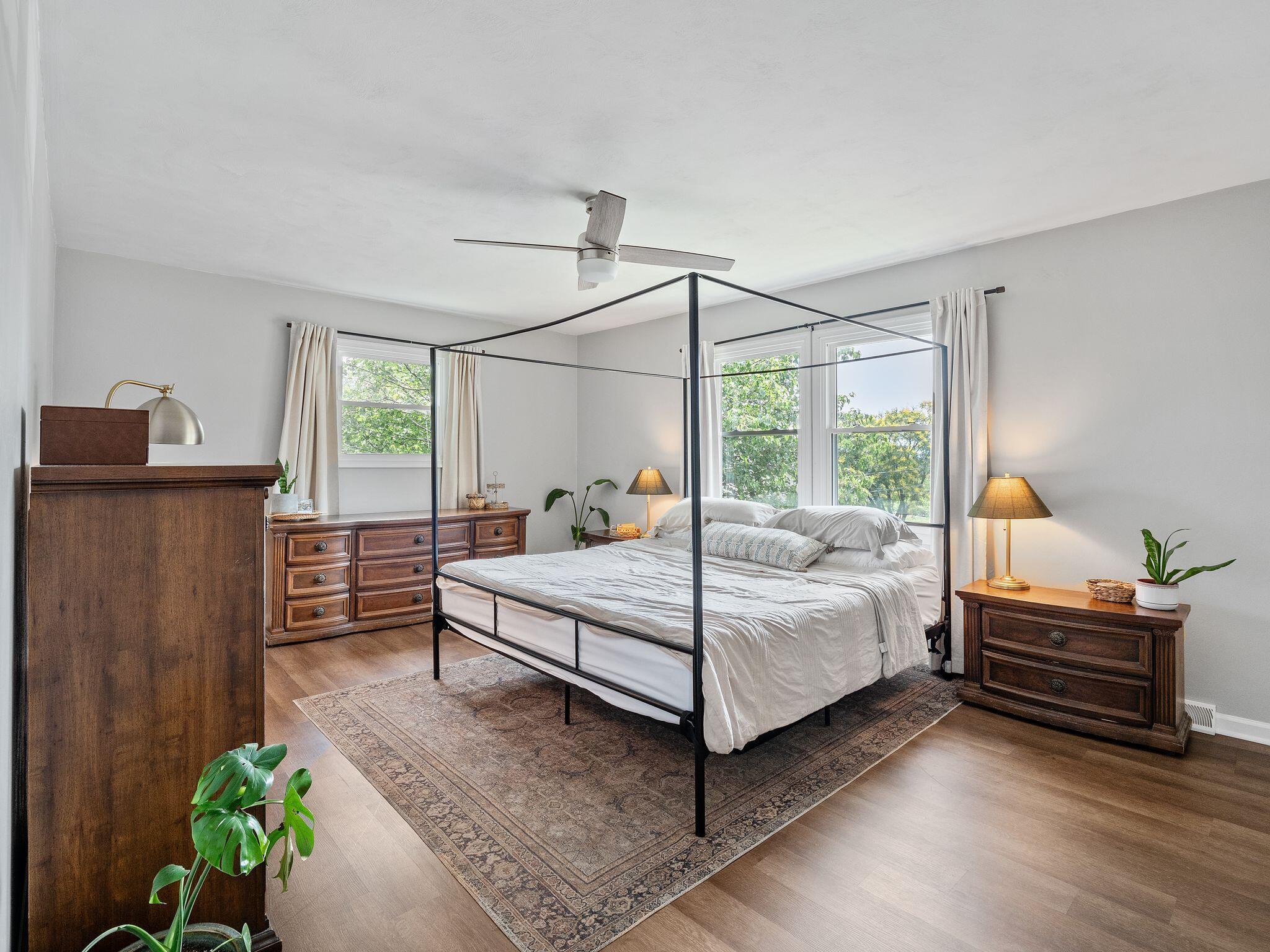 1701 Glendon Road Salem, VA 24153 - Photo 24 of 43 a bedroom with a bed and wooden floor
