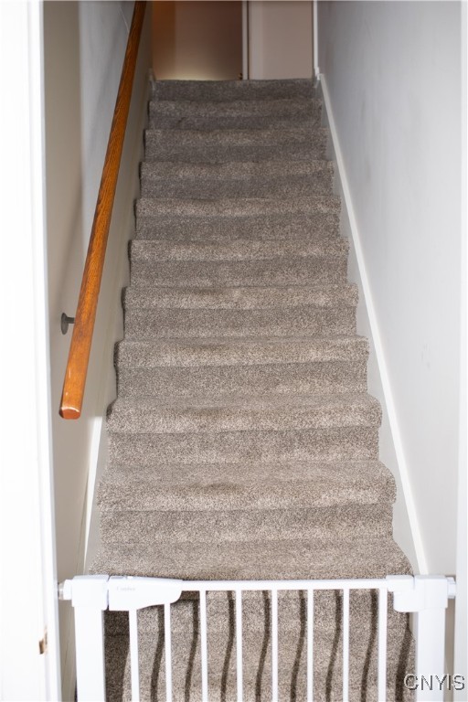 170 Franklin Street Auburn, NY 13021 - Photo 14 of 40 Carpeted stairs to 2nd floor