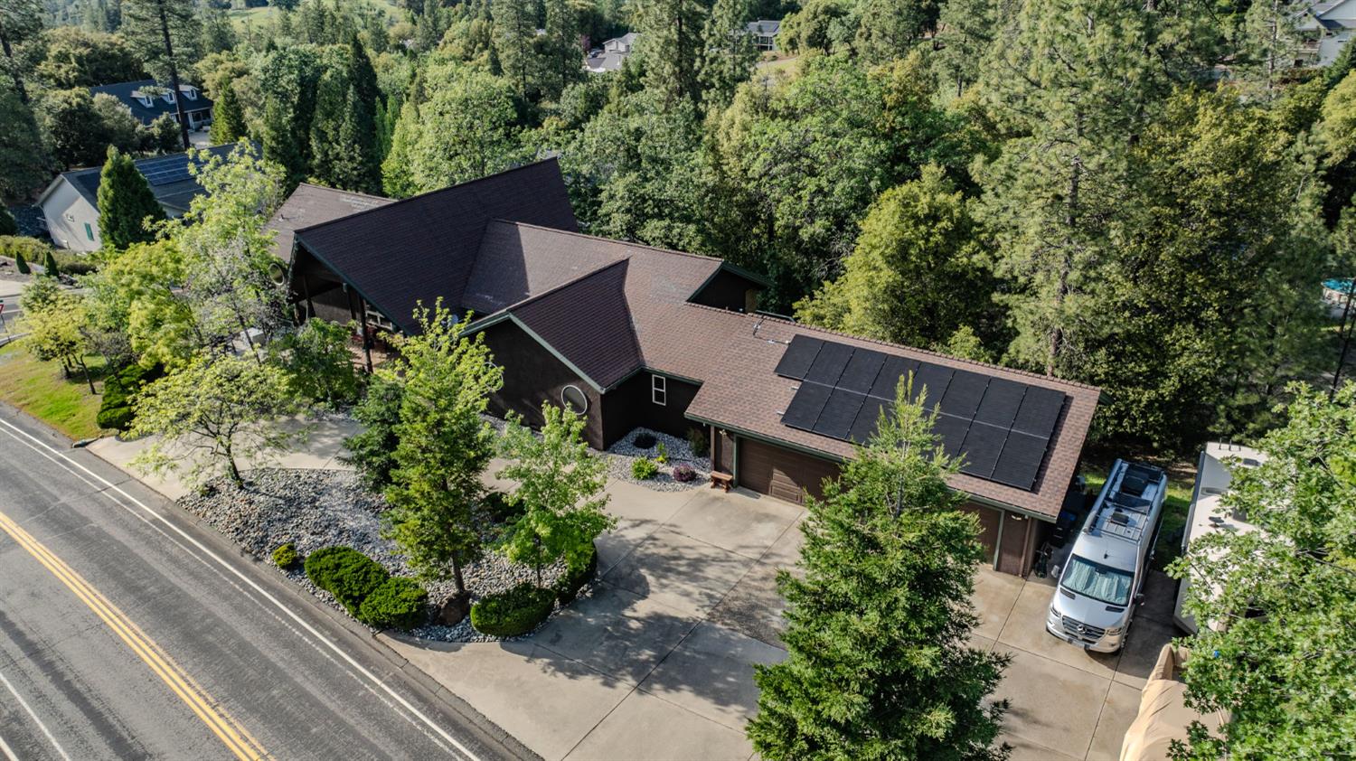 12091 Mierkey Road Jackson, CA 95642 - Photo 72 of 87 an aerial view of a house with yard and outdoor seating