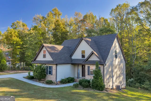 a aerial view of a house