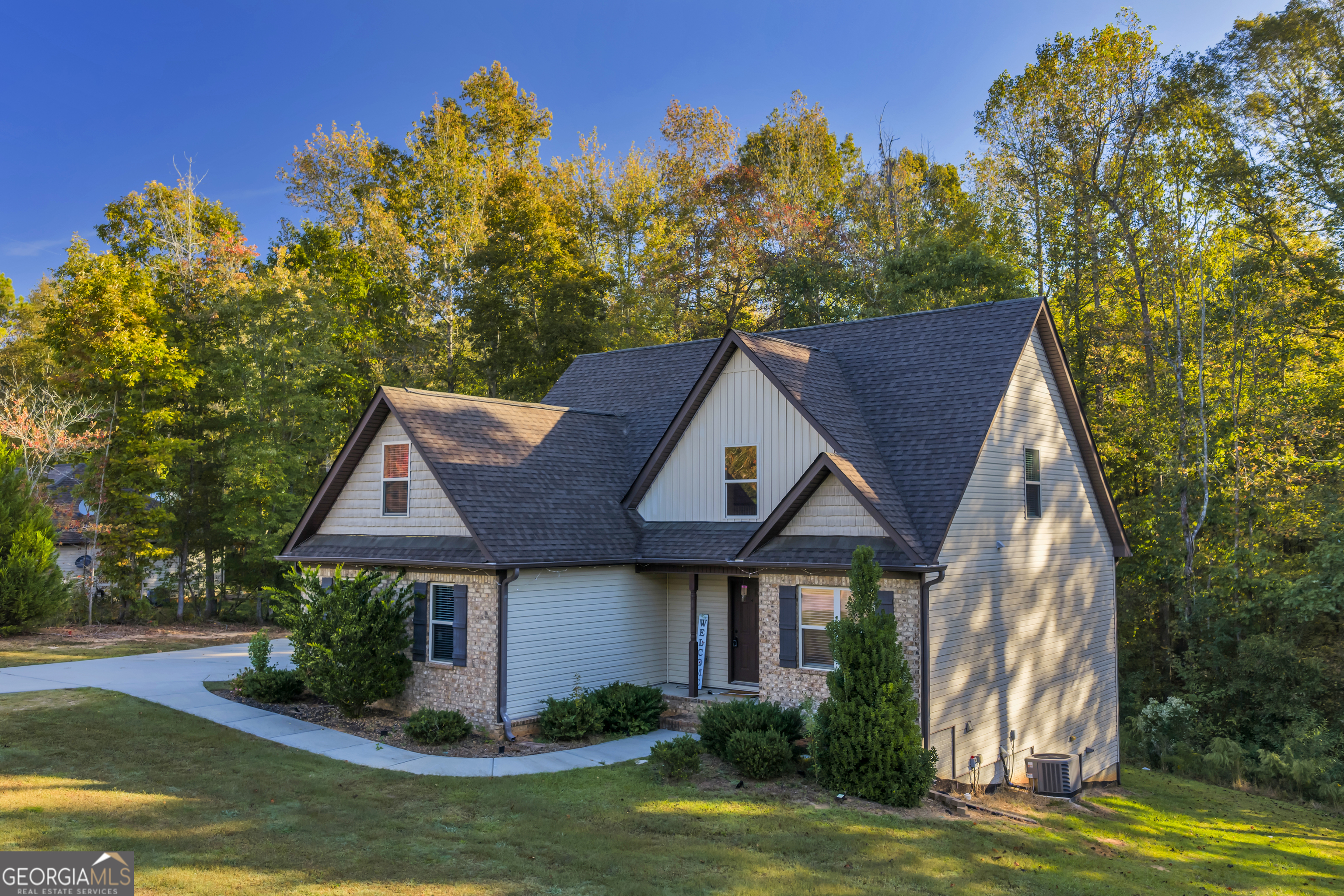 a aerial view of a house