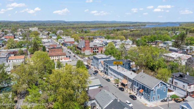 an aerial view of multiple house