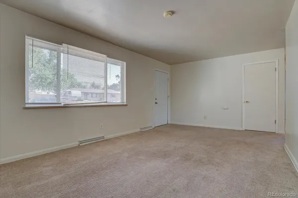 an empty room with a window
