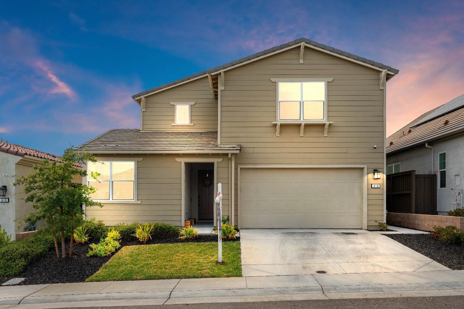 a front view of a house